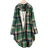 Shein Women's Autumn Plaid Shirt With Rolled Sleeve