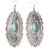 Shein Pair Western Turquoise Stone Decor Engraved Concho Statement Earring for Women