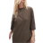 Topshop Oversized Drop Shoulder Tee - Dark Khaki/Green