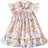 Shein Baby Floral & Rabbit Print Ruffle Trim Dress