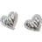 Shein Fashionable And Pleated Full Diamond Heart-Shaped Stud Earrings, Perfect For Festivals, Parties, Weddings, Valentine's Day Exclusive Gift