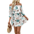 Shein OffShoulder Printed Dress With Waist Belt