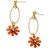 Shein pair Fashionable Minimalist Flower Earrings Suitable For Daily Wear