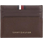 Tommy Hilfiger Premium Leather Credit Card - DARK CHESTNUT