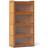 4-Vånings Med Akryldörrar Bambu Vitrinskåp 69 x 34 x 140 cm Brun Bokhylla 140cm