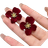 Shein Dark Red Flower Shaped Earrings For Women Style Ear Studs Casual