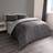 OHS Check Duvet Cover Grey, Black (200x135cm)