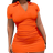 Shein Womens VNeck Ribbed Bodycon Mini Orange Dress