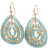 Shein pair HighEnd Luxury Colored Glass Bead Handmade Teardrop Shaped Vintage Style Dangle Earrings For Women Suitable For Daily Wear Vacation Part
