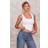 PrettyLittleThing Contour Scoop Neck Fitted Vest Top - White