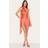 PrettyLittleThing Burnt Orange Satin Scarf Detail Bodycon Dress - Orange