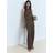 Mango Knitted Trousers With Geometric Print - Brown