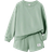 Shein Big Girls' Sporty And Casual Knit Sweatshirt With Shorts Two-Piece Set