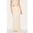 PrettyLittleThing Cream Textured Ruched Maxi Skirt - White
