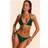 PrettyLittleThing Frill Edge Triangle Bikini Top - Green