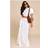 PrettyLittleThing Sheered Waist Low Rise Maxi Skirt - White