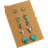 Shein Pairs Vintage Western Style Turquoise Decorated Cactus Cowboy Boots Bull Head Heart Stud Earrings Set for Women
