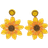 Shein Bead Decor Sunflower Drop Earrings