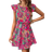 Shein Floral Print Ruffle Trim Dress