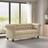 MCC Direct Chesterfield Style Button Victoria Beige Sofa 186cm 2 Seater