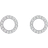 Shein pair Minimalist Exquisite Silver Plated Circle Tiny Rhinestone Fashion Stud Earrings
