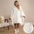 OHS Diamond Teddy Fleece Poncho - Cream