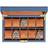 Rothwell 10 Slot Leather Watch Box Blue Tan