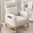 Costway Beige Upholstered Chenille Nursery Rocking Chair 92 x 70 x 108 cm