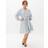 Moss Copenhagen Blusekjole Cajsa Karalynn - Marin/Opal/Lyseblå/Offwhite