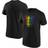 Fanatics England Pride Splatter Graphic T-Shirt Black Mens