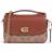 Coach Cassie 17 Leather Monogram Crossbody Bag - Brown