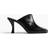 H&M Heeled Square-Toe Mules - Black