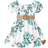 Shein Young Girl Vacation Style Bubble Sleeve Printed Dress