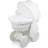 Multi-Mam Hooded Wicker Wheel Basket Bassinet Crib