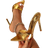 Shein Women's Fashionable Pointed Toe Slip-On Pu Press Patterned Metallic High Heel Sandals With Heels For Going Out, Parties And Banquets
