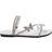 Shein Multicolor Rhinestone Bow Decorated Slip-On Sandals With Multiple Straps And Two-Way Wear Option For Women, Summer/Autumn, French Style, Silver