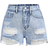 Shein Tween Girls Summer Boho Stonedwashed Ripped Raw Hem Denim Jeans ShortsGirls Summer Clothes Outfits