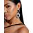 Shein Cubic Zirconia Geometric Drop Earrings