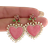 Shein Pair Vintage Rose Pearl Heart Shaped Earrings Elegant And Versatile Earrings