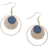Shein 1pair Elegant Blue Round Earrings Suitable For Daily Wear