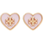 Tory Burch Women's Kira Heart Studs, Gold/Pink, One