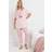 Yours Curve Pink Mon Cheri Cherry Bow Print Pyjama Set - Pink
