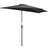 OutSunny 2.7m Balcony Half Parasol 5 Steel Ribs Construction Garden Outdoor Umbrella Black