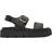 Tommy Hilfiger Faux Leather Chunky Sandals - Black