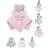 Hoolaroo Personalised Newborn Comforter Baby Teddy
