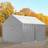 Toolport 3x4 Storage Tent Shelter with Ground Frame PVC 800 Grey