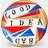 L'Objet Good Bad Idea White Blue And Gold Dinner Plate