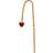 Stine A Dangling Love Heart Örhänge - Burgundy