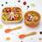 Vinsani Bamboo Orange 3-Sectioned Plate Set