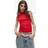 Topshop Slim Tank - Cherry Red